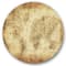 Designart - Ancient Map of The World IV - Vintage Metal Circle Wall Art